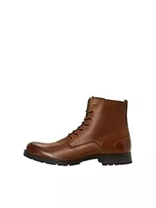 JACK & JONES Stiefel JACK & JONES Herren Jfworca Leather Anthracite 19 STS Chukka Boots