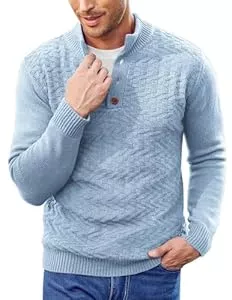 COOFANDY Pullover & Strickmode COOFANDY Pullover Herren Rollkragenpullover Strickpullover Herrenpullover Langarm Winterpullover Stehkragen Pullover Dicker Pullover Solid