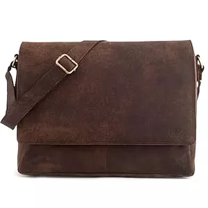 LEABAGS Taschen & Rucksäcke LEABAGS Leder Umhängetasche Herren & Damen I Messenger Bag mit Schultergurt I Echtleder Laptoptasche bis 15 Zoll I Schultertasche I Arbeitstasche I Tragetasche I Handtasche