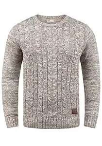 Solid Pullover & Strickmode Solid SDPhilemon Herren Pullover Strickpullover Grobstrick Pullover mit Zopfstrick Rundhalsausschnitt 100% Baumwolle Regular fit