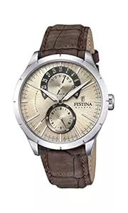 Festina Uhren Festina Herren Analog Quarz Uhr mit Leder Armband F16573/9