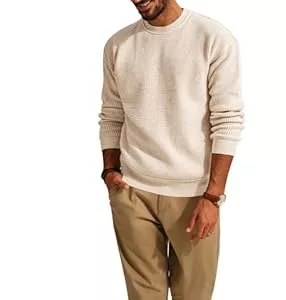 PJ PAUL JONES Pullover & Strickmode PJ PAUL JONES Herren Pullover mit Rundhals Langarm Waffelmuster Strickpullover