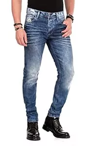 Cipo & Baxx Jeans Cipo & Baxx Herren Jeans Shorts Denim Freizeit Kurze Hose Cargo Premium Nieten Bermuda Capri