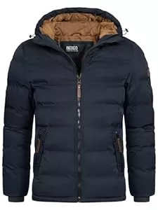 Indicode Jacken Indicode Herren Nemos Steppjacke mit Kapuze | Herrenjacke Winterjacke Freizeitjacke Männer