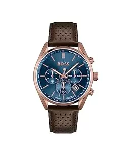 BOSS Uhren BOSS Chronograph Quarz Uhr für Herren Kollektion Champion mit Edelstahl- oder Lederarmband