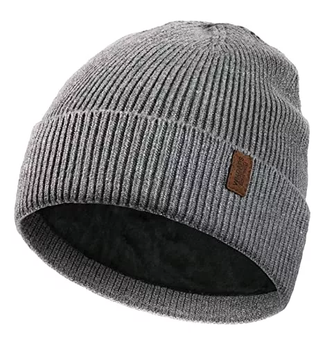Wmcaps Hüte & Mützen Wmcaps Beanie Mütze, Herren Winter Warme Unisex Wintermütze Strickmütze Dehnbare Weiche Wollmütze mit Bündchen und Dickem Warmem Futter Geschenk für Freundin männer Frauen