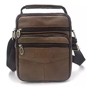 Realmark Taschen & Rucksäcke Realmark Leder Umhängetasche Herren Echtleder Schultertasche Männer Messenger Business Handtasche Herrentasche Arbeitstasche