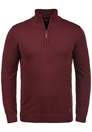 b BLEND Pullover & Strickmode Blend BHRobin Herren Strickpullover Troyer Feinstrick Pullover mit Troyerkragen Rippbündchen Baumwollmischung Regular fit