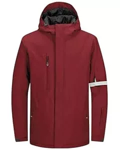 33,000ft Jacken 33,000ft Herren Skijacke Wasserdichte Winddichte Warme Outdoorjacke Winterjacke Funktionsjacke Atmungsaktive Snowboardjacke Softshell Jacke mit Kapuze