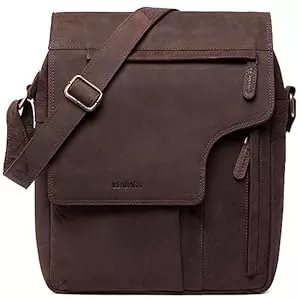 LEABAGS Taschen & Rucksäcke LEABAGS Leder Umhängetasche Herren & Damen I Echtleder Laptoptasche bis 13 Zoll I Messenger Bag mit Schultergurt I Schultertasche I Arbeitstasche I Tragetasche I Handtasche