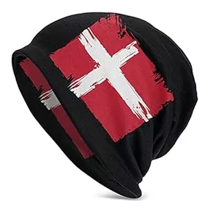 DJNGN Hüte & Mützen Flagge von Dänemark Dünne Strickmützen Herren Damen Hüte Unisex Hedging Caps