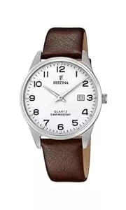 Festina Uhren Festina Herren Analog Quarz Uhr mit Leder Armband F20512/1