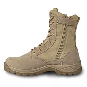 LUDEY Stiefel LUDEY Militärstiefel Herren Gemütlich Einsatzstiefel Kampfstiefel Wasserdichte Schwarze Tactical Boots Armeestiefel mit seitlichem YKK-Reißverschluss Modell-928