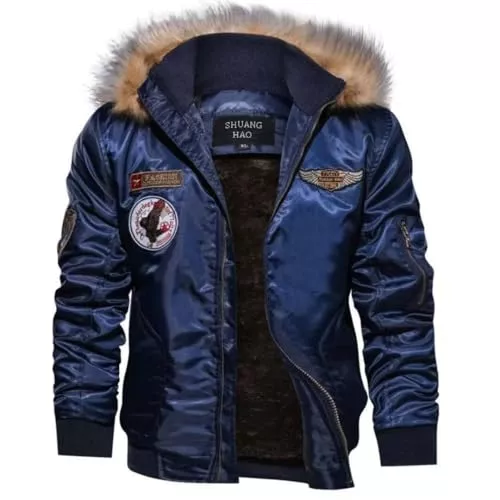 Shuanghao Jacken Herren Männer Hooded Jacken Coat Cardigan Kleidung Winter Herbst Warm Army Casual Outdoor Moderne Modisch Armee-Bomber Militäry-Kurzmantel übergangs Biker Vintage Nato für Herren Jacken Coat