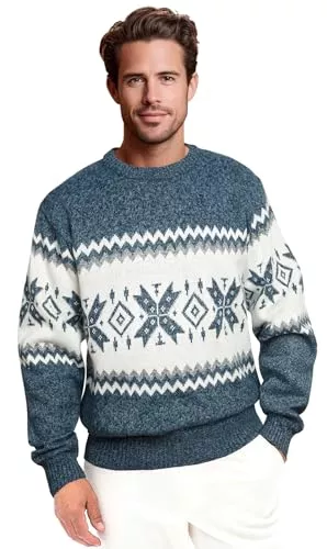 HOMELEX Pullover & Strickmode Herren-Fleece-Pullover, Vintage-Stil, lustig, ästhetisch, hässlicher Weihnachtspullover