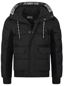 Indicode Jacken Indicode Herren INJakobe Winterjacke mit Kapuze | Herrenjacke warme Freizeitjacke Männer