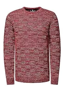 Rusty Neal Pullover & Strickmode Rusty Neal Herren Pullover Schwerer Grobstrickpullover mit Rundhals-Ausschnitt im Streetwear Kontrast Block-Design S - 3XL 438