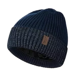 Wmcaps Hüte & Mützen Wmcaps Mütze Herren Winter, Thermo Strickmützen für Herren, Warme Fleece Laufmütze Beanie Damen Herrenmütze Winter, Winddichte Wintermütze Männer Gefütterte und Gepolsterte Unisex-Mütze