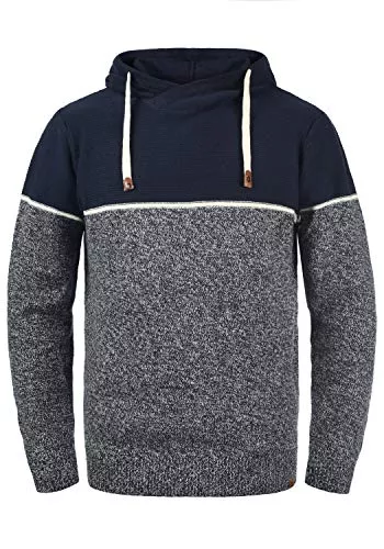 Indicode Kapuzenpullover Indicode IDLynde Herren Strickpullover Feinstrick Pullover mit Kapuze