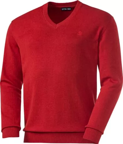 Otto Kern Pullover & Strickmode Otto Kern Pullover Herren mit V-Ausschnitt, Strickpullover aus 100% Baumwolle, Bequemes Sweatshirt in Regular-Fit Passform, Gr. M – 3XL