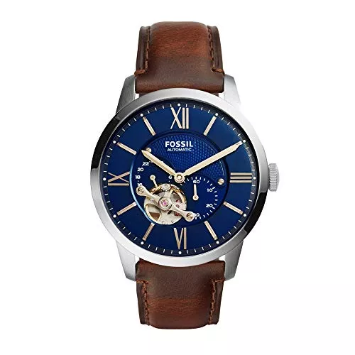 Fossil Uhren Fossil Townsman Uhr für Herren, mechanisches Automatikwerk mit Edelstahl- oder Lederarmband