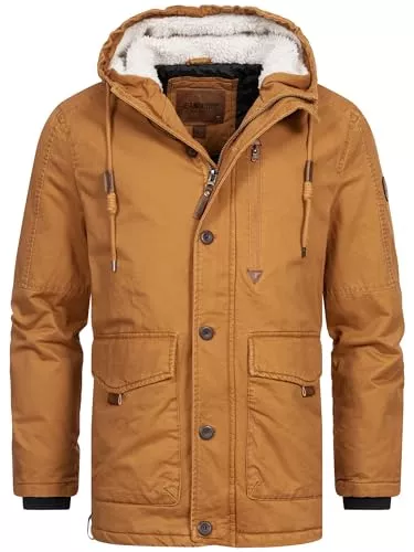 Indicode Jacken Indicode Herren INCrossing Winterjacke mit Kapuze gefüttert | Herrenjacke Wintermantel Parka Männer