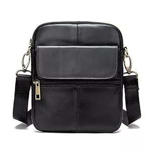 FANDARE Taschen & Rucksäcke FANDARE Unisex Umhängetasche Kleine Schultertaschen Leder Kuriertasche Messenger Crossbody Bag für Herren Damen Reise Business Hochschule Umhängetaschen