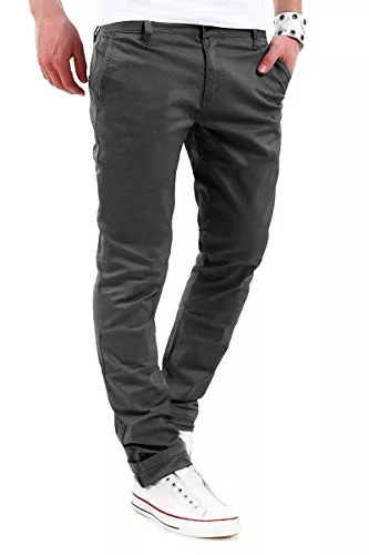 behype. Jeans behype. Herren Basic Chino Jeans-Hose Stretch Regular Slim-Fit 80-0310