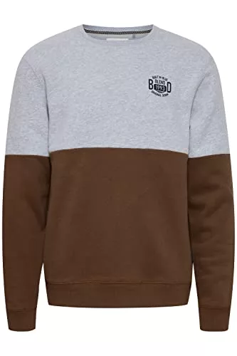 b BLEND Pullover & Strickmode Blend 20714869 Herren Sweatshirt Pullover Pulli mit Rundhalsausschnitt O-Neck Color Block Design
