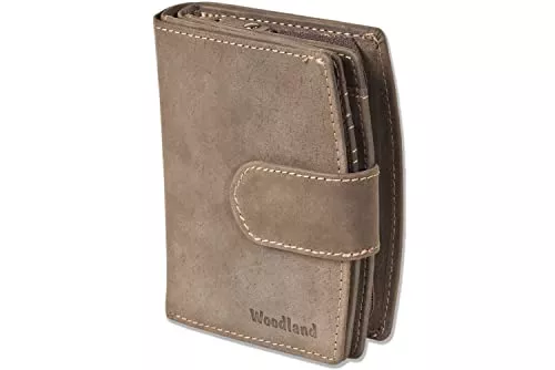 Woodland Geldbörsen & Etuis Woodland - Kompakte Luxus-Damenbörse mit besonders vielen Kreditkartenfächer aus naturbelassenem Büffelleder IN VERSCHIEDENEN FARBEN ERHÄLTLICH