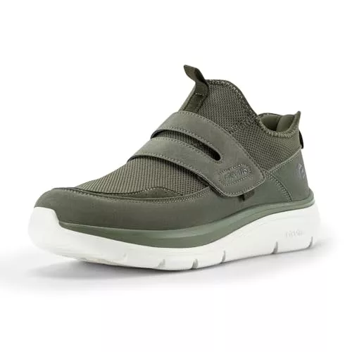 FitVille Sneaker & Sportschuhe FitVille Herren Cloud Wanderer Walkingschuhe V5 Extra Weit Leicht Freizeitschuhe