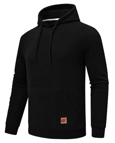 Huayuzh Kapuzenpullover Huayuzh Hoodie Herren Kapuzenpullover Oversize 2024 Winter Warm Pullover Casual Langarm Sweatshirt mit Taschen