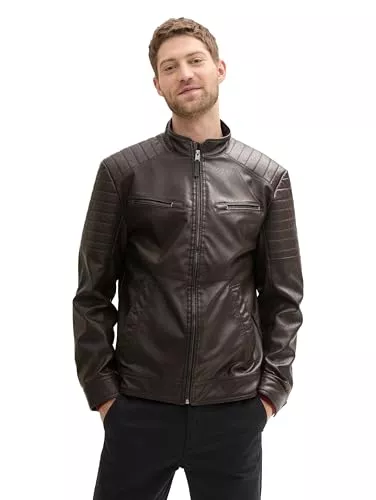 TOM TAILOR Jacken TOM TAILOR Herren Fake-Lederjacke im Biker-Style