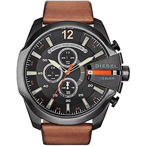 Diesel Uhren Diesel Chief Series Herrenuhr, Chronographenwerk mit Silikon-, Edelstahl- oder Lederarmband