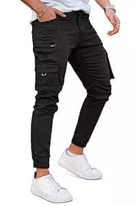 GINGTTO Hosen GINGTTO Herren Cargo Hose Stretch Jogginghose für Männer Casual Slim Fit Cargohose Herren