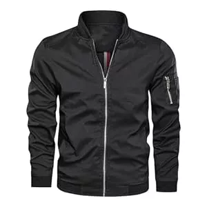 Shuanghao Jacken Shuanghao Herren Leichte-Dünne Bomberjacke-Klassische Stehkragen-Outdoor Jacke-Mantel - Sportjacke Reißverschluss Freizeit Lässige Winddichte Fliegerjacke Frühling Herbst Blouson Übergangsjacke