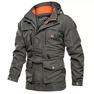 YAOTT Jacken YAOTT Herren Casual Kapuzenjacken Herbst Militär Leicht Doppelschicht Bomberjacken Windjacke Mantel Funktionsjacke Übergangsjacke Wandern Reise Arbeit