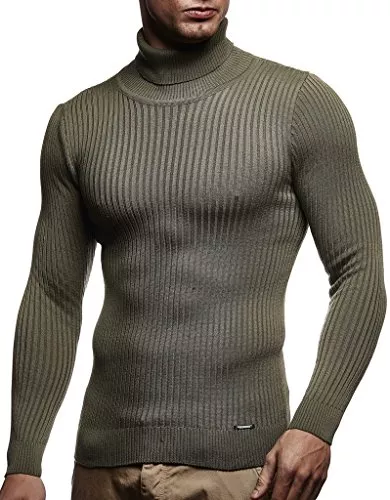 Leif Nelson Pullover & Strickmode Leif Nelson Rollkragenpullover Herren Strickpullover - Cooler Männer Pullover Rollkragen - Dünner Männer Strick Pullover Winter &amp; Sommer