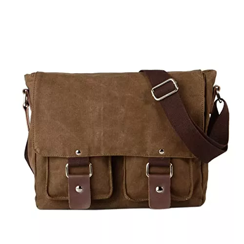 Neuleben Taschen & Rucksäcke Neuleben Kameratasche Schultertasche mit abnehmbarem Kamerafach Vintage klein Umhängetasche Canvas für Damen/Herren