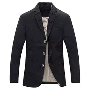 Allthemen Blazer Allthemen Herren Sakko Sportlich Slim Fit Sportsakko Freizeit Sakko Schwarz Jackett Used Look