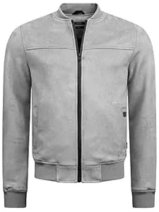 Indicode Jacken Indicode Herren Ibon Velours-Kunstleder Jacke | Herrenjacke Wildleder-Look für Männer