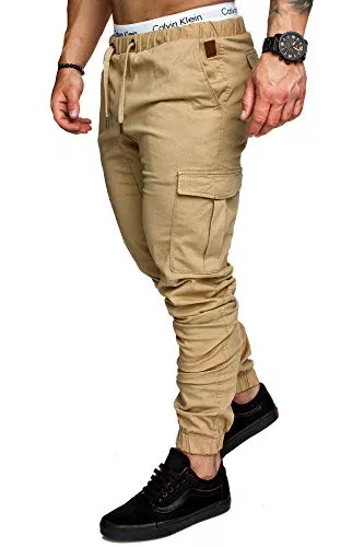 Amaci&Sons Jeans Amaci&Sons Jogger Cargo Herren Chino Jeans Hose 7001