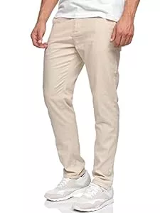 Indicode Hosen Indicode Herren Haverfield Stoffhose aus Leinen & Baumwolle | Herrenhose Freizeithose Männer