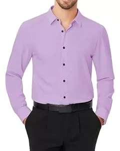 J.VER Hemden J.VER Herren Hemd Regular Fit Businesshemd Unifarben Stretch Freizeithemd Faltenfrei Geschäftsleute Shirt Klassische Alltag Oberhemden