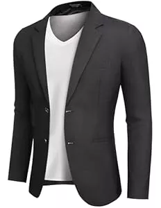 COOFANDY Blazer COOFADNY Anzugjacken Sakko Herren Sportlich Business Blazer Regular Fit Einfarbig 2 Knöpfe Freizeit Anzug