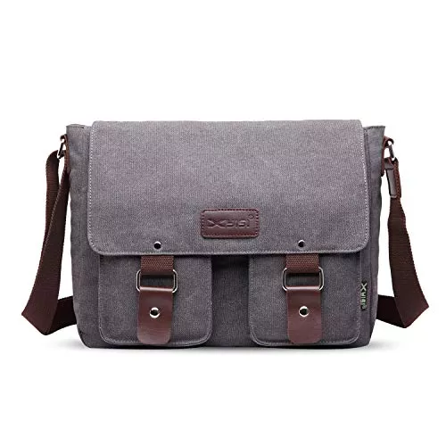 FANDARE Taschen & Rucksäcke FANDARE Leinwand Messenger Bag Umhängetasche 7.9 inch iPad Tasche Schultertasche Unisex Segeltuch Tasche Arbeiten Tasche für Männer und Frauen, Herren/Damen Reise Umhängetasche