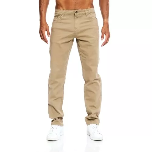 JEEL Jeans JEEL Herren-Jeans - Regular-Fit Straight-Cut - Stretch - Jeans-Hose Basic Washed