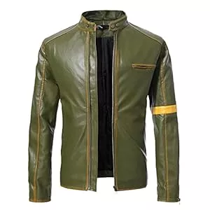 hehiy Jacken hehiy Kunstlederjacke Herren,Motorrad-Revers Asymmetrisch Reißverschluss Blet Slim Fit Biker Coat Lederjacke Mit Fell Damen Lederjacke Winter Herren Braun Winterjacken Herren