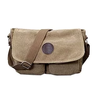 FANDARE Taschen & Rucksäcke FANDARE Unisex Umhängetasche Leinwand Schultertasche 7.9 inch iPad Tasche Vintage Canvas Messenger Tasche für Damen/Herren