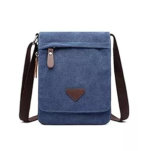 FANDARE Taschen & Rucksäcke FANDARE Retro Umhängetasche Herren Segeltuch Arbeitstasche Damen Messenger Bag Schultertasche Herrentasche zum Umhängen für Reise Schule Hochschule Arbeit Outdoor Schulranzen